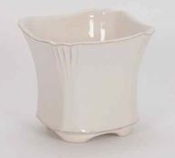 Keramik-Topf weiß antik